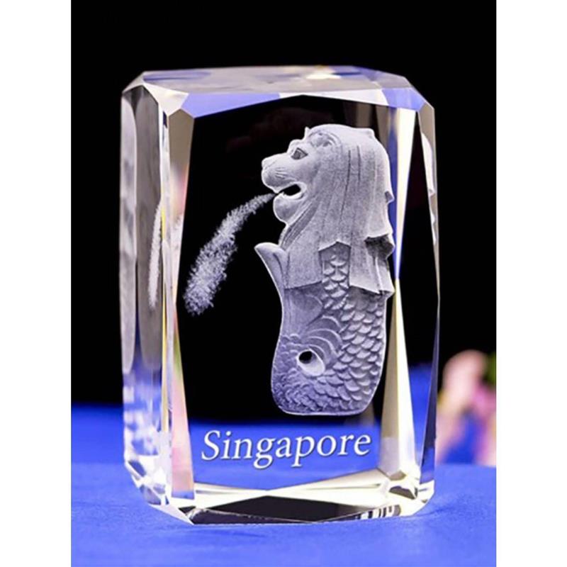 鱼尾狮纪念品创意商务礼品新加坡摆件新马泰旅游经典建筑模型礼物