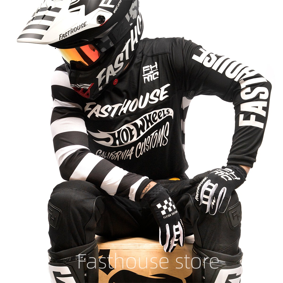 Fasthouse摩托车长袖摩旅T恤骑行服速干骑士机车服越野运动山地服