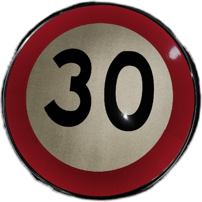 限速30交通标志牌反光警示道路施工圆铝减速慢行出入口提示限高牌