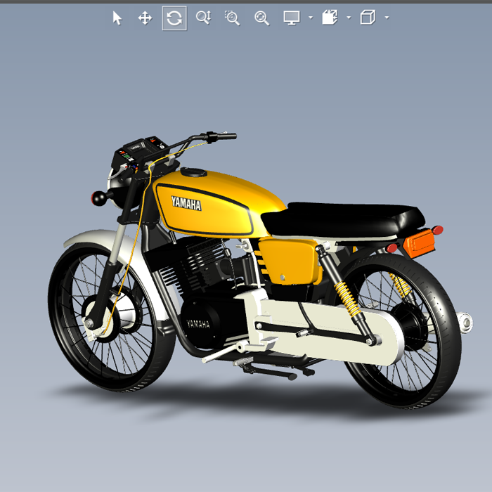 酷炫霸气雅马哈摩托车模型01200711三维图纸（STL/igs格式）
