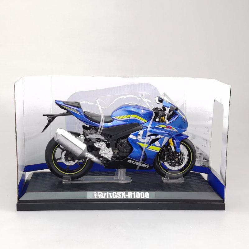 （盒装）仿真1比12铃木GSX-R1000合金越野摩托车模型摆件
