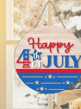 Independence Day Wooden Pendants Home Decor Tag Holiday
