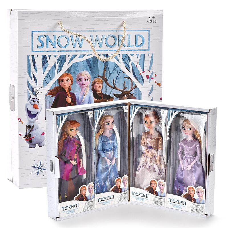 冰雪公主奇缘2玩具艾莎安娜娃娃玩具礼盒套装11寸公主玩偶洋娃娃