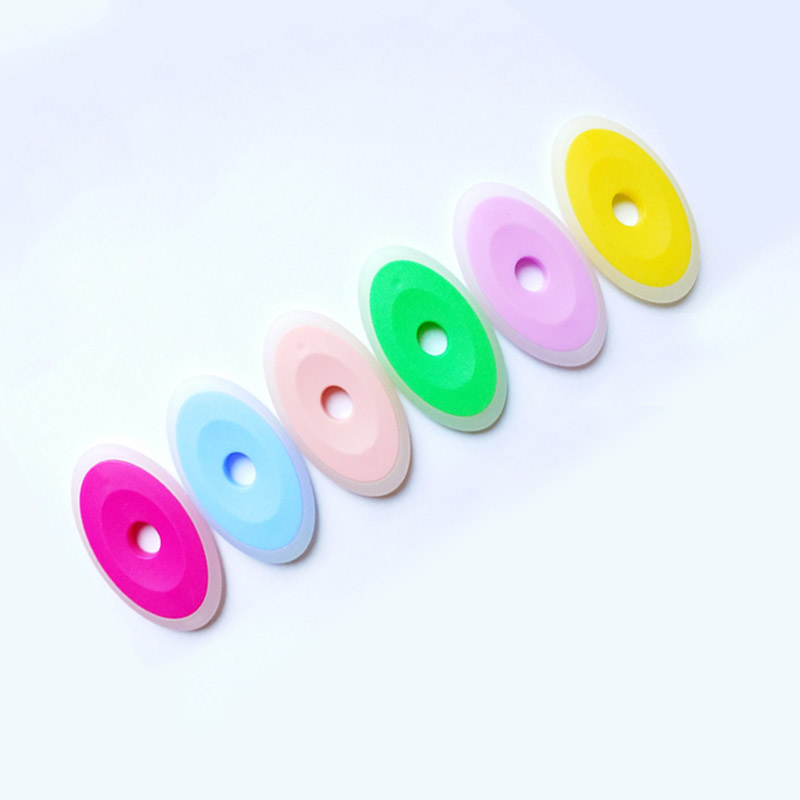 推荐6pcs/set Neutral Erasable Pen Special Rubber Color Oval