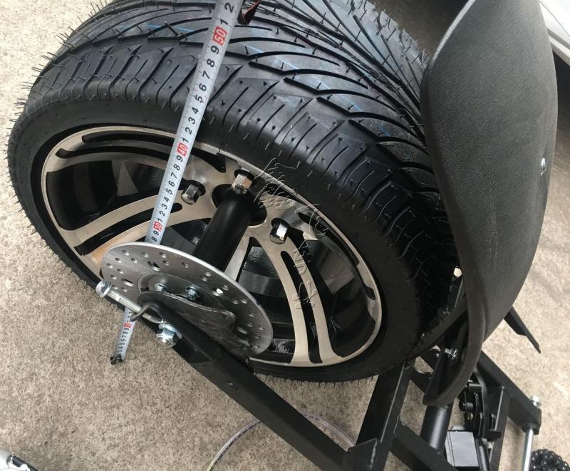 改装电动摩托踏板车倒三轮沙滩车配件后桥后平叉14寸铝轮毂公路胎