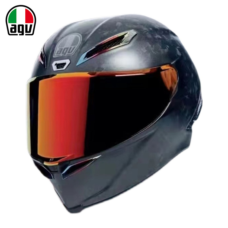 摩托车头盔agv全盔碳纤维
