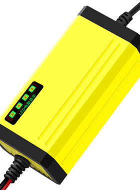 12v伏踏板摩托车电瓶充电器铅酸蓄电池智能自动修复通用型充电机A