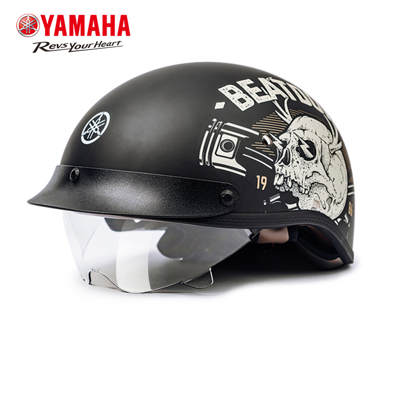 YAMAHA雅马哈电动车轻便摩托车头盔3C认证夏季透气安全帽男女半盔