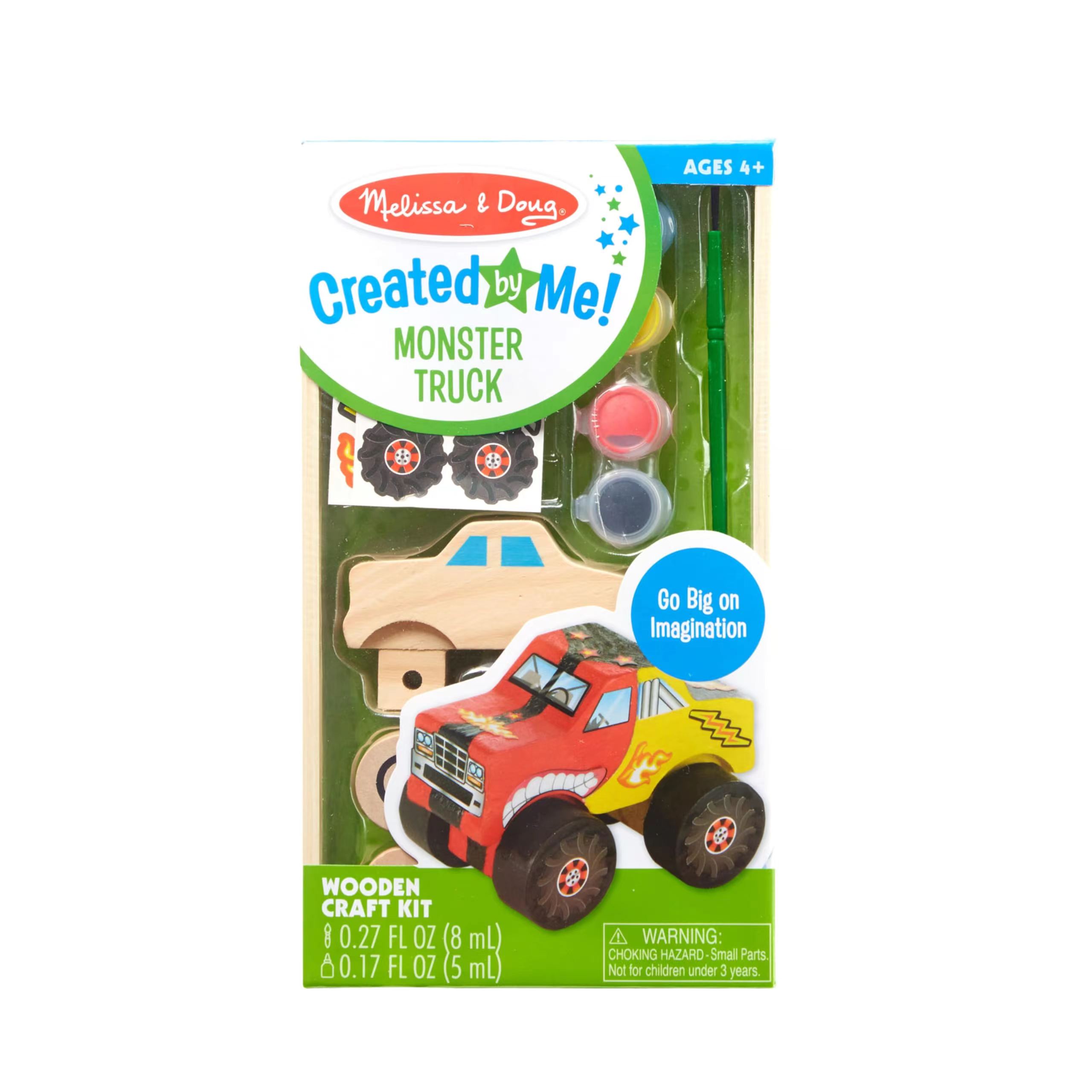 出口美国 MELISSA原装怪兽卡车木质DIY涂色玩具套装 儿童益智玩具
