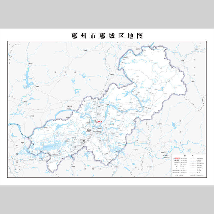 惠州市惠城区地图电子版设计素材文件