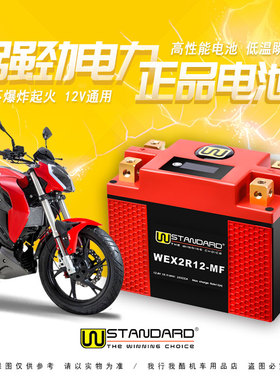 美国W-STANDARD适用于贝纳利小迅龙150S通用锂电池12V摩托车电瓶