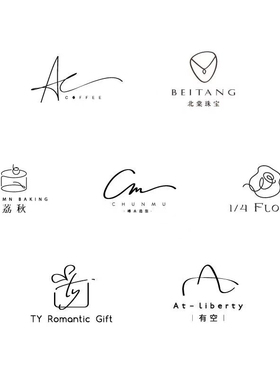 logo设计原创商标餐饮品牌公司企业VI卡通图标志字体注册设计高端