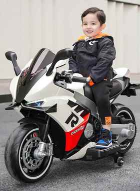 大型高速儿童电动车宝宝竞速玩具车小孩可骑可坐大人两轮大摩托车