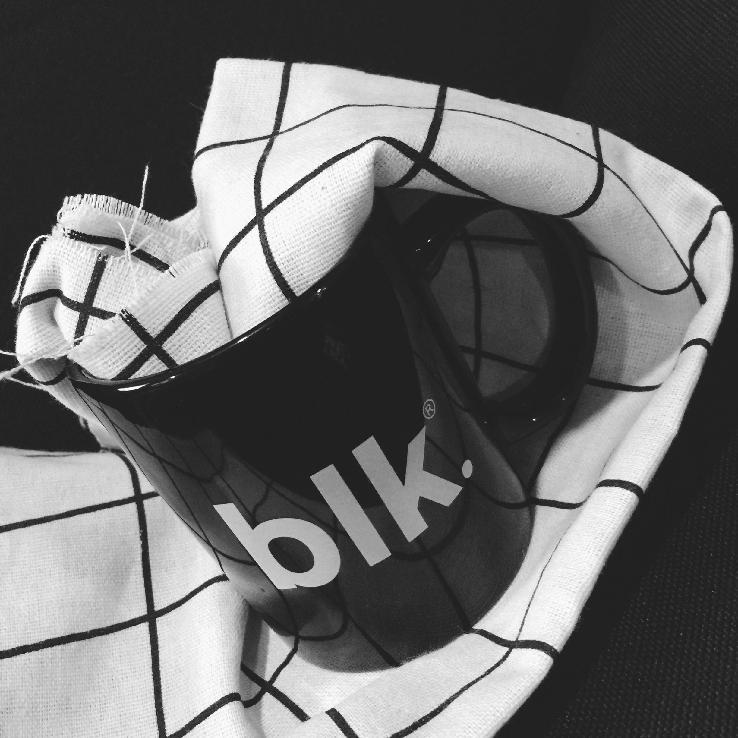 美国blk杯子 正品BLK马克杯陶瓷创意品牌杯 黑色水杯 送精美勺子