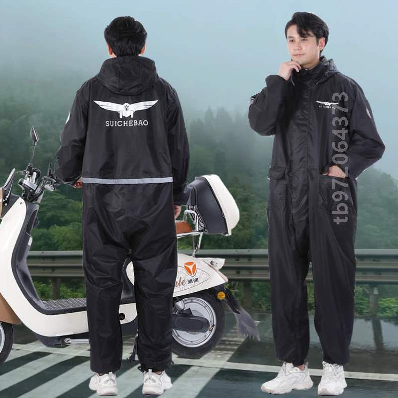男款骑手&服代摩托车骑行电动车雨衣一体式连体专用骑行雨披外卖