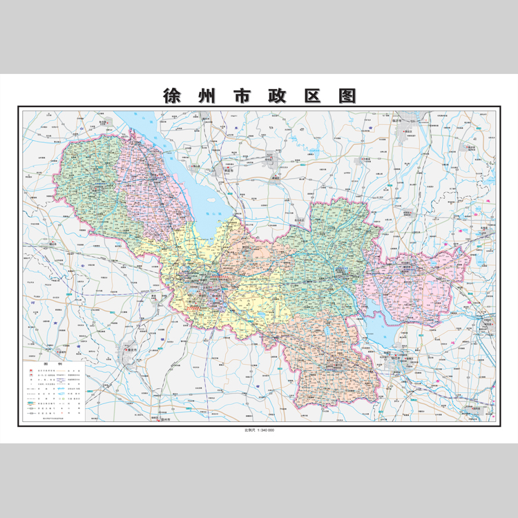徐州市地图电子版设计素材文件