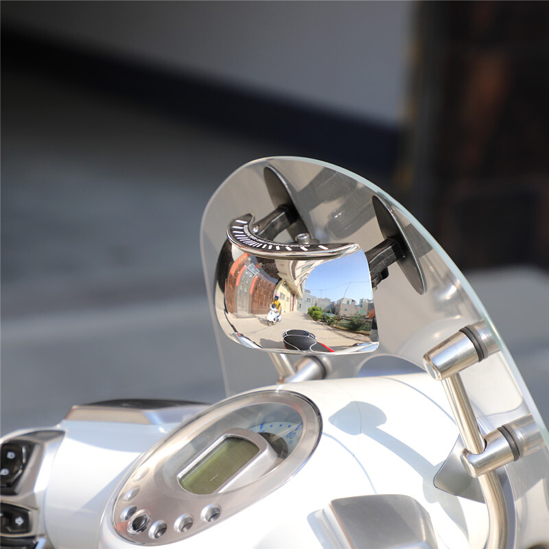 摩托车电摩改装配件姜戈前挡风玻璃倒车镜后视镜机车超广角反光镜