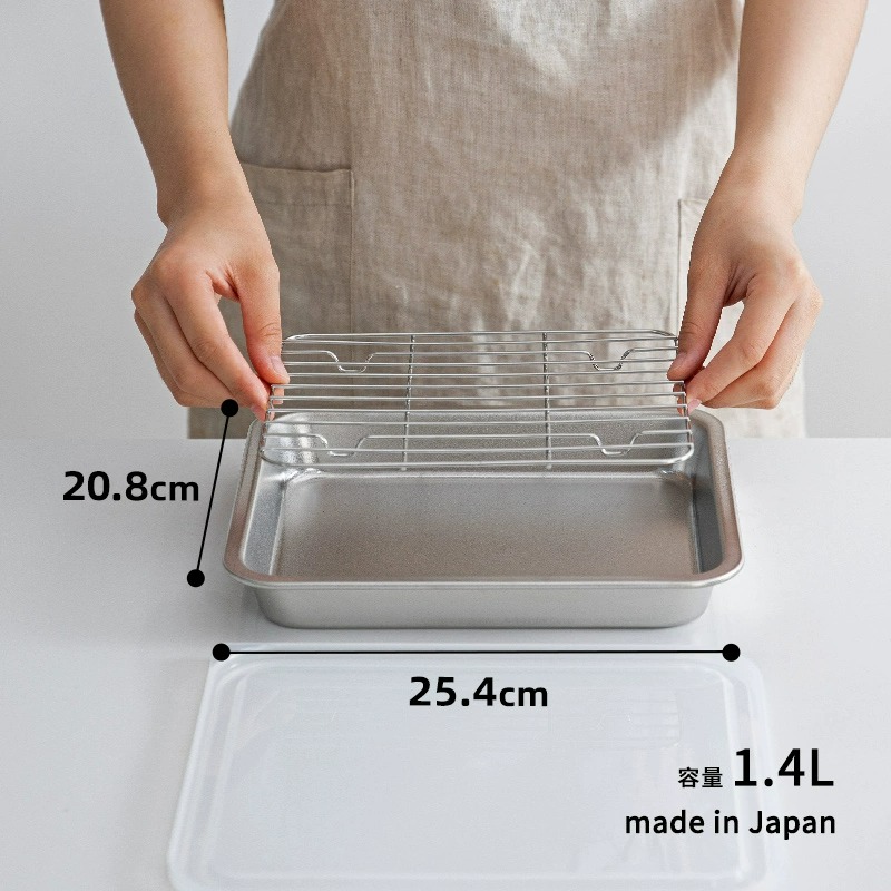 日本进口ARNEST新银河托盘火锅备菜盘304不锈钢沥油料理盘套装家