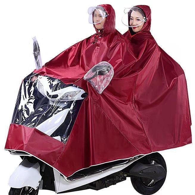摩托车双人雨衣加大加厚遮脚踏板摩托车专用雨衣么摩托车雨衣男女