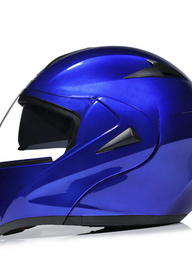 VIRTUE跨境电动摩托车头盔 DOT双镜片揭面盔全覆式机车全盔跑盔酷