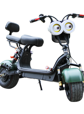 折叠小哈雷电瓶车电动自行车滑板车宽轮胎跑车踏板双人锂电摩托