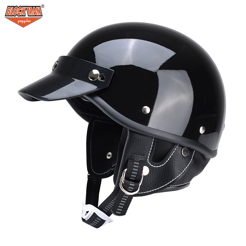清仓处理！3C认证日式复古机车摩托车半盔电动车踏板头盔夏季瓢盔