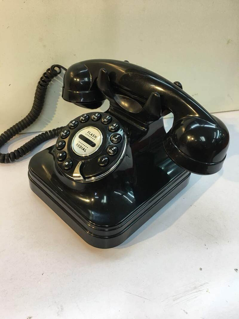 复古简约老式电话老式铃声座机电话酒店家居摆放艺术品有绳电话机