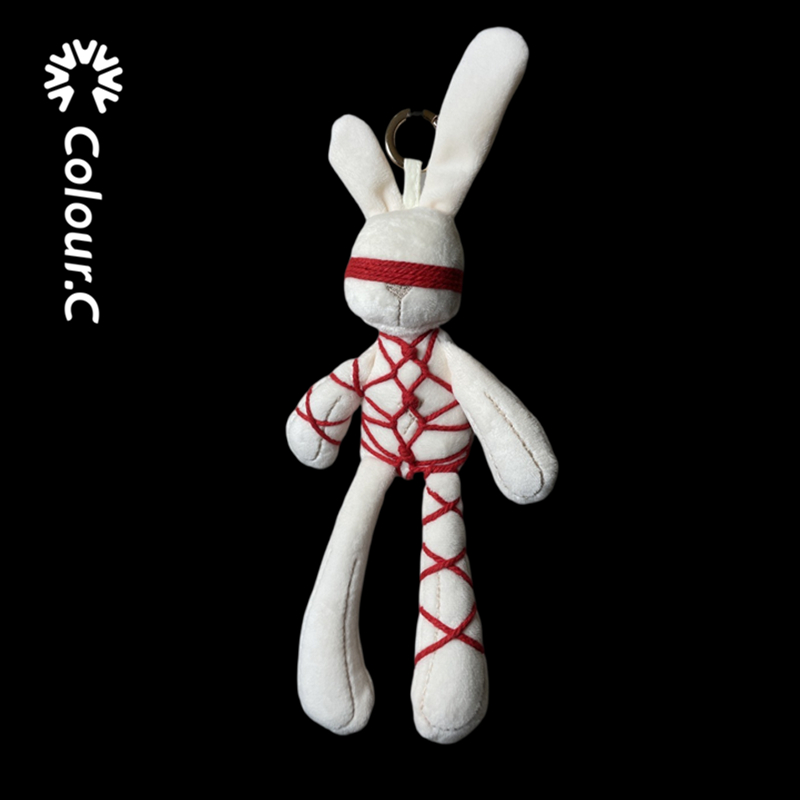 创意绳缚捆绑玩偶兔子公仔挂件钥匙背包摩托车载挂饰手工绳艺礼物