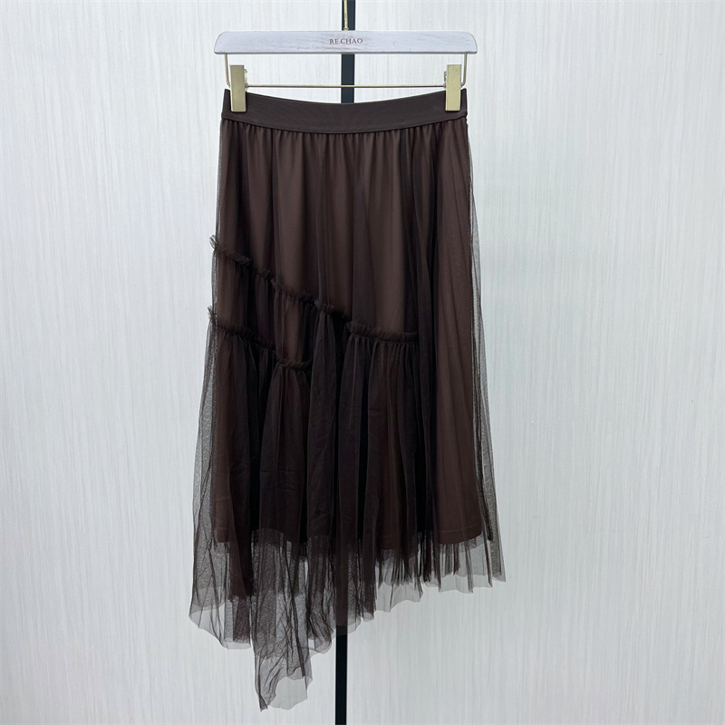 迪●2023冬装新品 网纱半身裙女高腰显瘦设计感裙子气质长裙1932