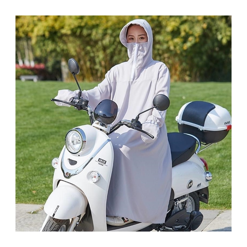新厂家电动车防晒罩衣2021时尚女长款摩托车防紫外线骑车专用全促