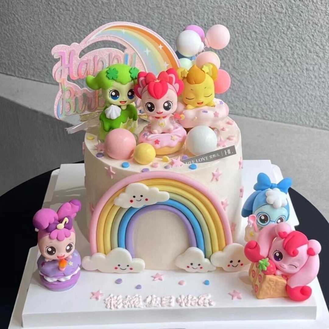 蛋糕图片彩虹