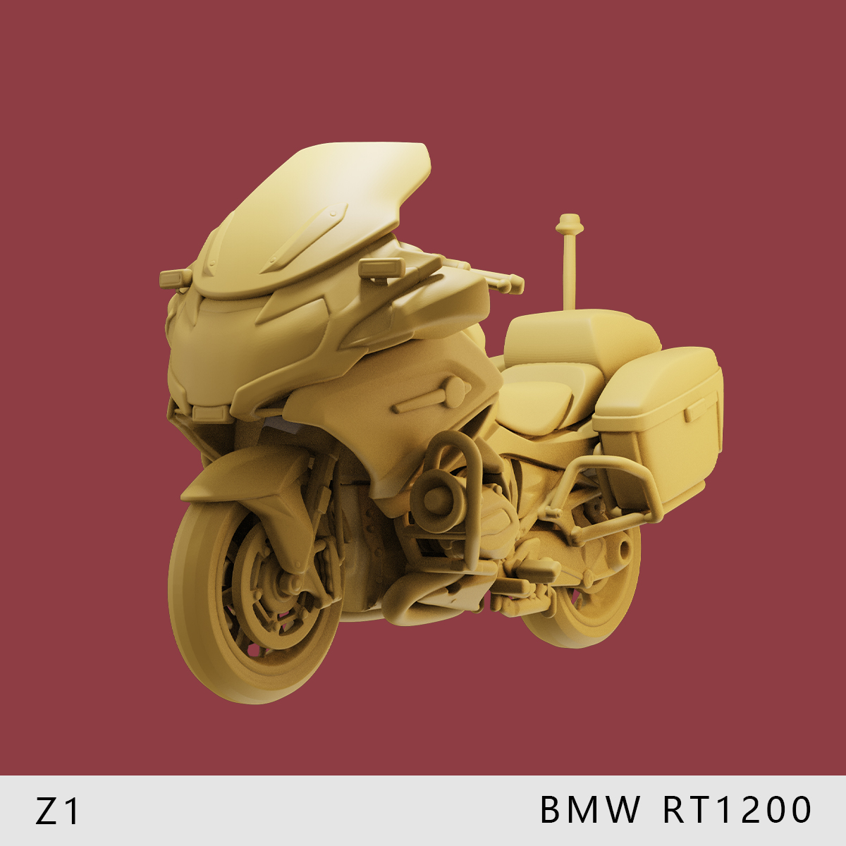【宝马RT1200】BMW旅行机车 1/64摩托车模型手办1:43微缩沙盘白模