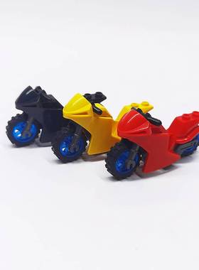 小颗粒积木人仔拼装积木MOC两轮摩托车越野车赛车玩具零配件50860
