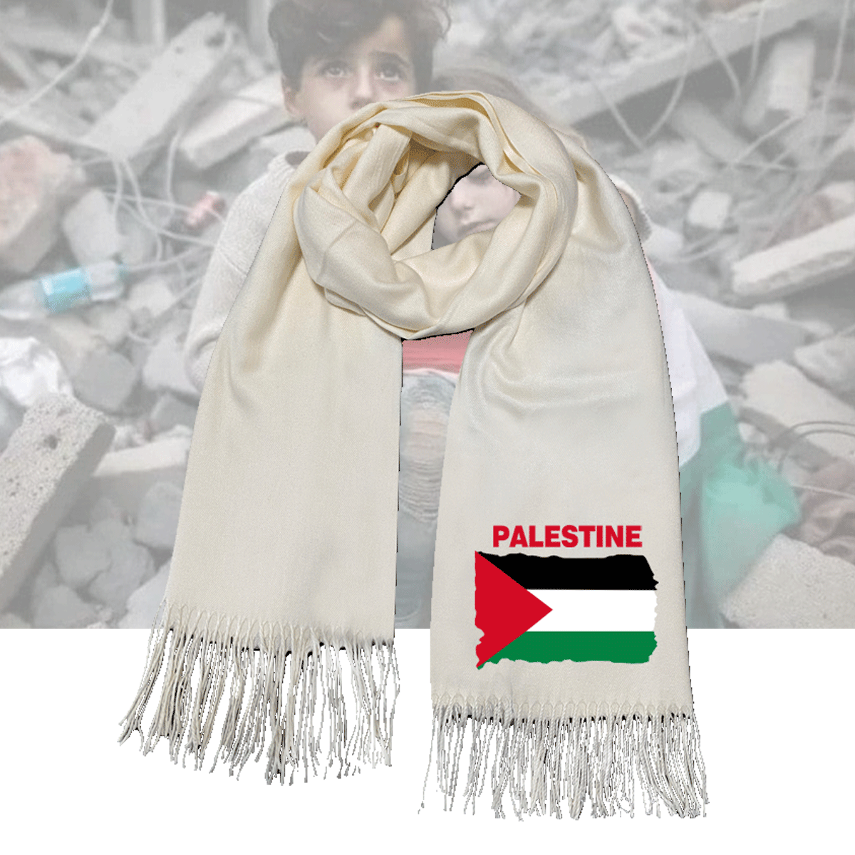 自由巴勒斯坦巴以冲突反对战争男女情侣披肩围脖秋冬保暖定制围巾