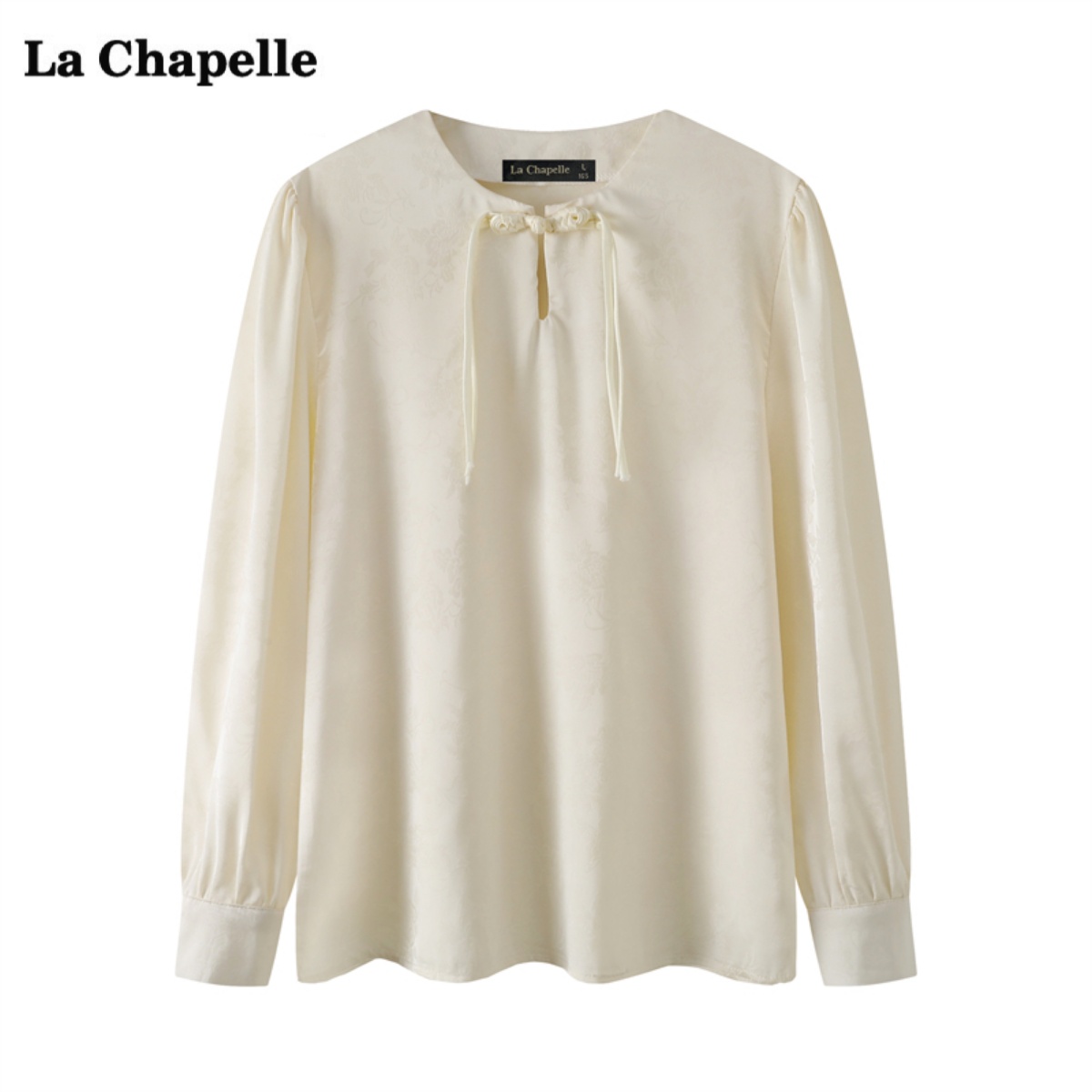 拉夏贝尔/La Chapelle新中式盘扣衬衫女春季新款气质国风长袖上衣
