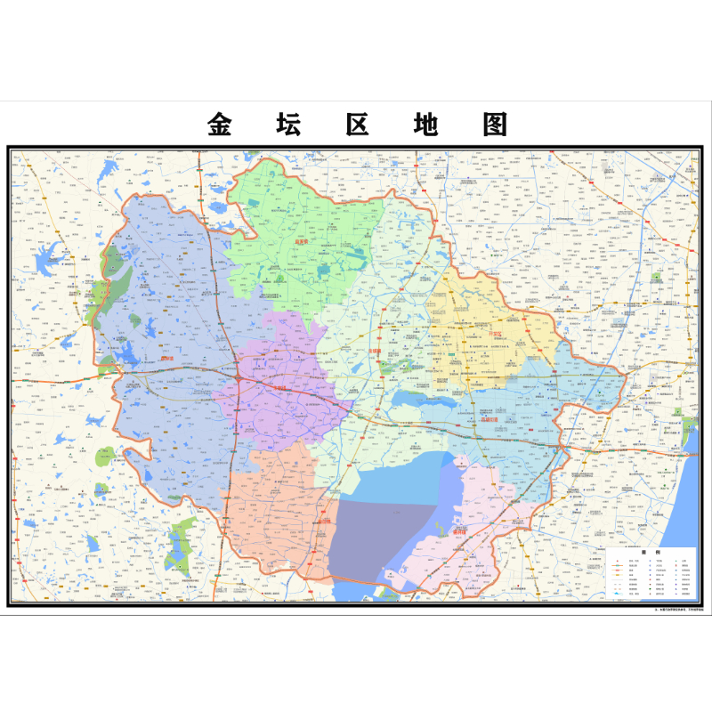 常州市金坛区地图2023年行政区划市区主城区街道交通地图图片素材