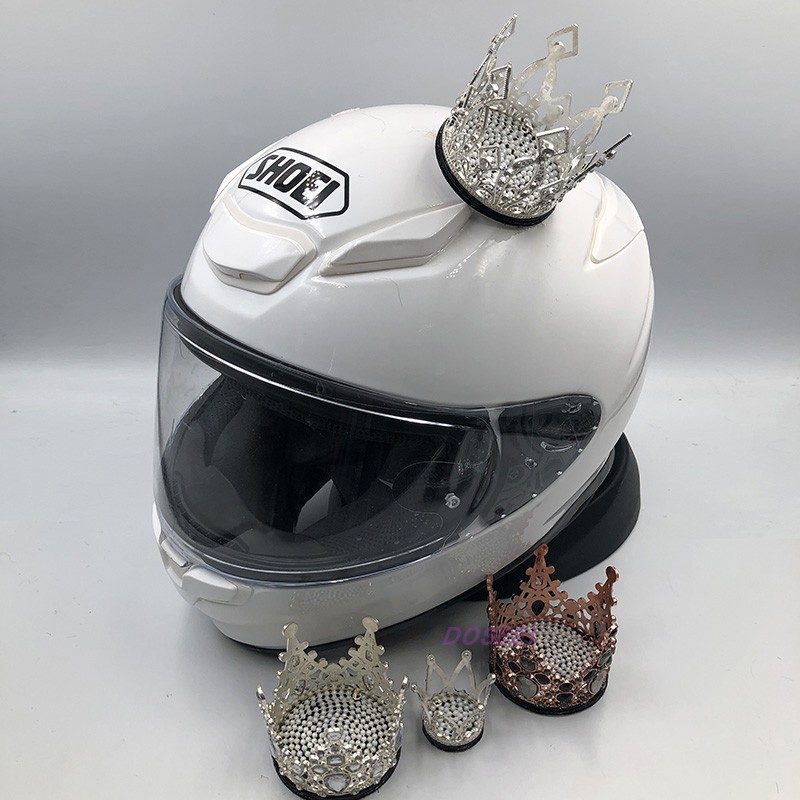 DOSEEI头盔装饰皇冠摩托车电动车机车滑雪盔女士改装外卖配饰
