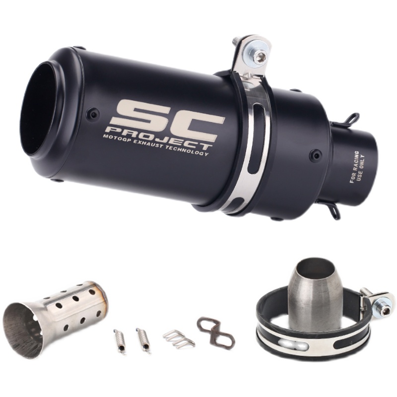 推荐SC排气摩托车圆筒改装排气管春风250SR Z900 KTM390 R6 R1 R3