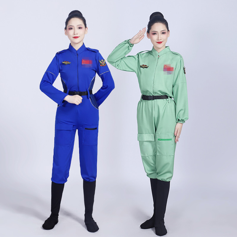 成人学生飞行员连体演出服男女同款航天员演出服饰装宇航太空服饰