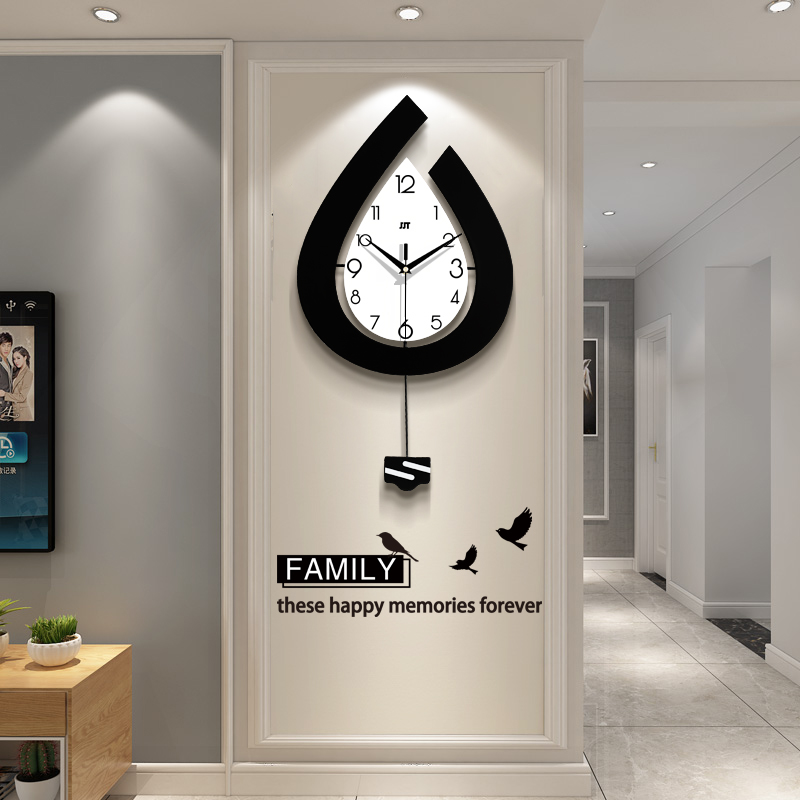 北欧钟表挂钟客厅个性创意时尚时钟大气现代简约家用静音石英钟表