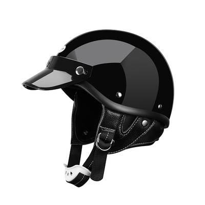 高档BornFree日本60s年代复古机车半盔Shorty瓢盔摩托车头盔夏季