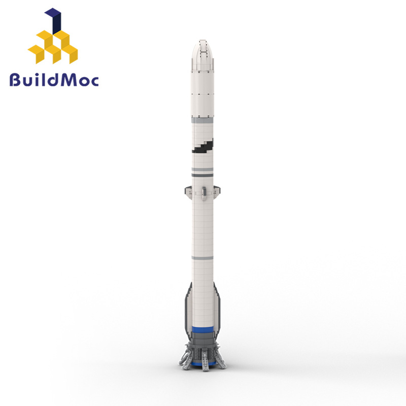 BuildMOC拼装积木玩具航天新格伦重型运载火箭太航空天文组装模型