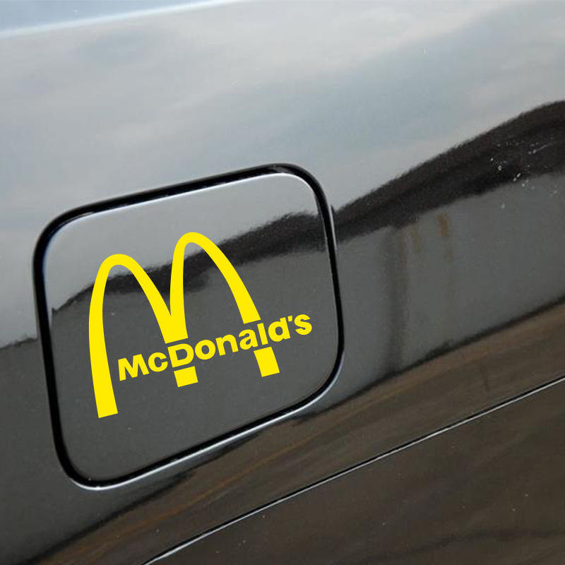 麦当劳标志logo创意个性汽车油箱盖电车摩托车小牛电动车反光贴纸