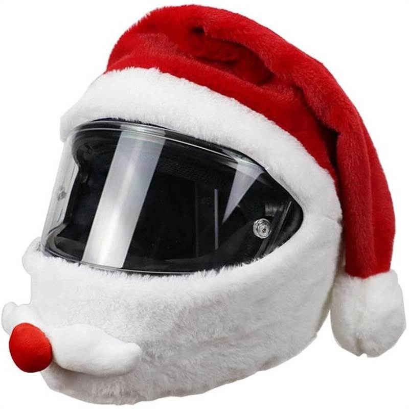 christmas hat摩托车头盔户外圣诞帽搞笑圣诞老人头盔罩圣诞节