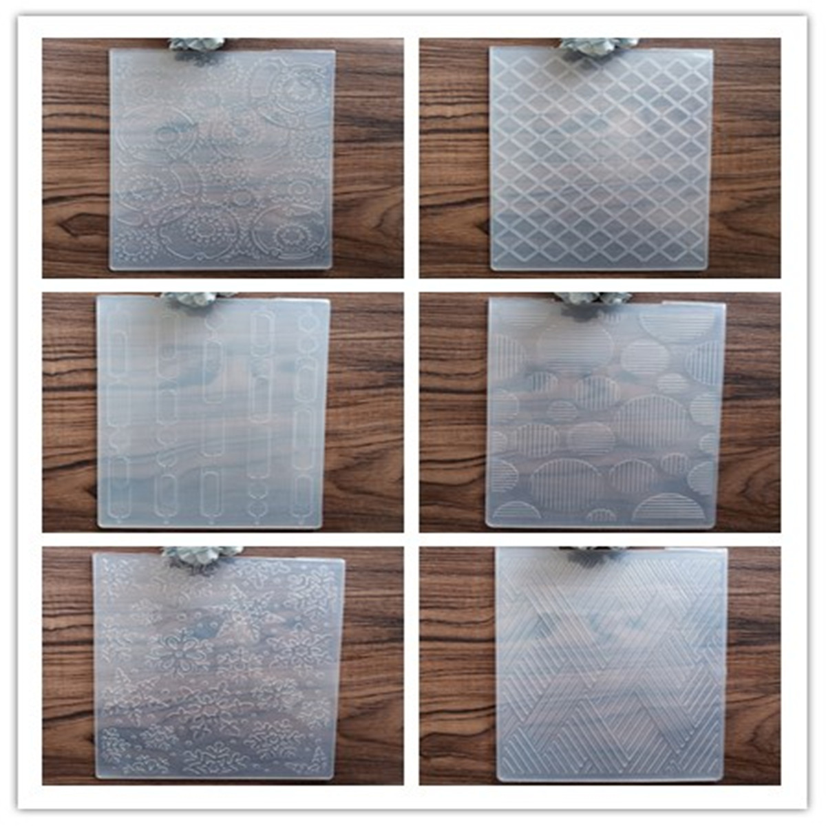 scrapbook DIY相册卡片制作工具 凹凸模板 塑料压花模板