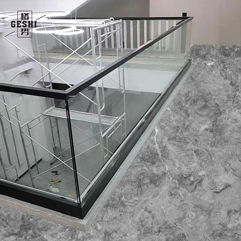 无框玻璃底座楼梯扶手地槽阳台栏杆室内别墅护栏钢化玻璃预埋卡槽