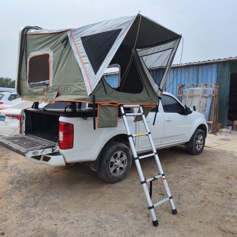 皮卡车专用车顶帐篷速开帐篷硬顶侧开后箱帐篷