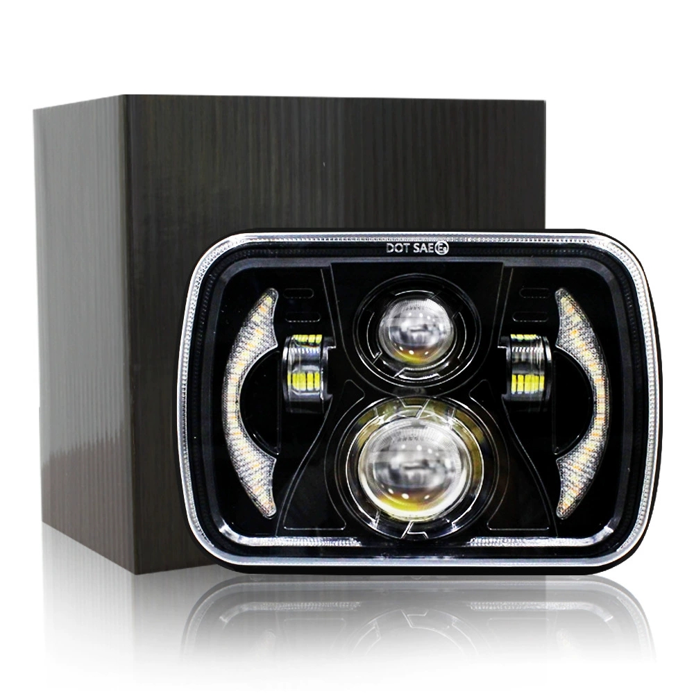 LED牧马人透镜5.75寸 7寸方灯 方形汽车摩托越野车改装头灯射灯