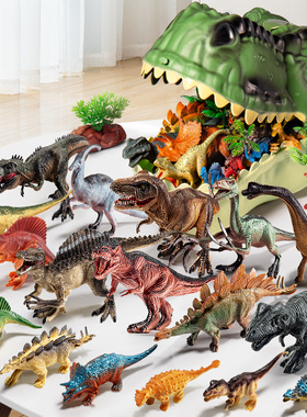 恐龙玩具儿童小男孩三角龙软胶套装大霸王龙世界仿真动物模型手办