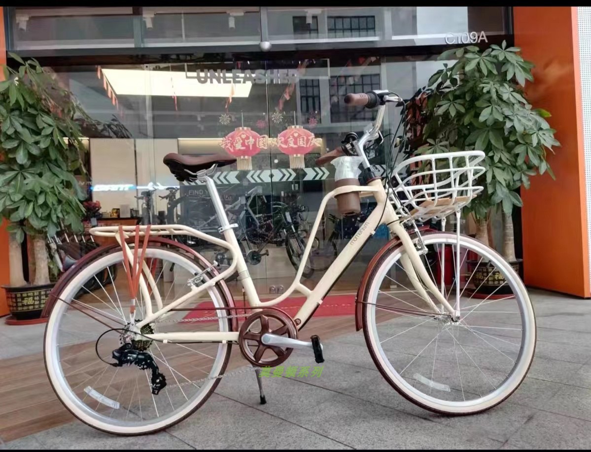 捷安特自行车城市女复古公主成人代步24寸26变速铝合金城市休闲车